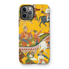 King Dasaratha Proceeds to Rama’s Wedding - Shangri Ramayana Iphone Case, 11 Pro / Matte, Phone Case Traditional Indian Miniature Painting