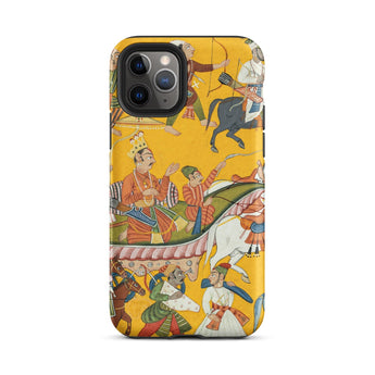 King Dasaratha Proceeds to Rama’s Wedding - Shangri Ramayana Iphone Case, 11 Pro / Matte, Phone Case Historical Painting