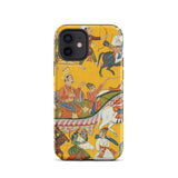King Dasaratha Proceeds to Rama’s Wedding - Shangri Ramayana Iphone Case, 12 / Matte, Phone Case Historical Scene