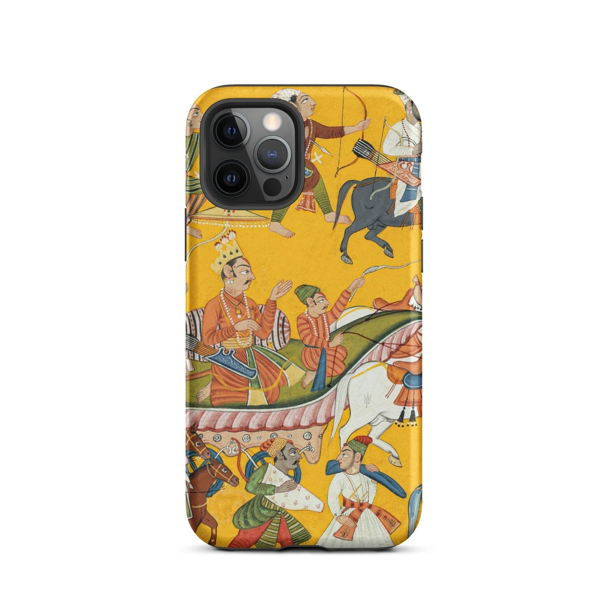 King Dasaratha Proceeds to Rama’s Wedding Shangri Ramayana Iphone Case, 12 Pro / Matte, Phone Case Historical Scene