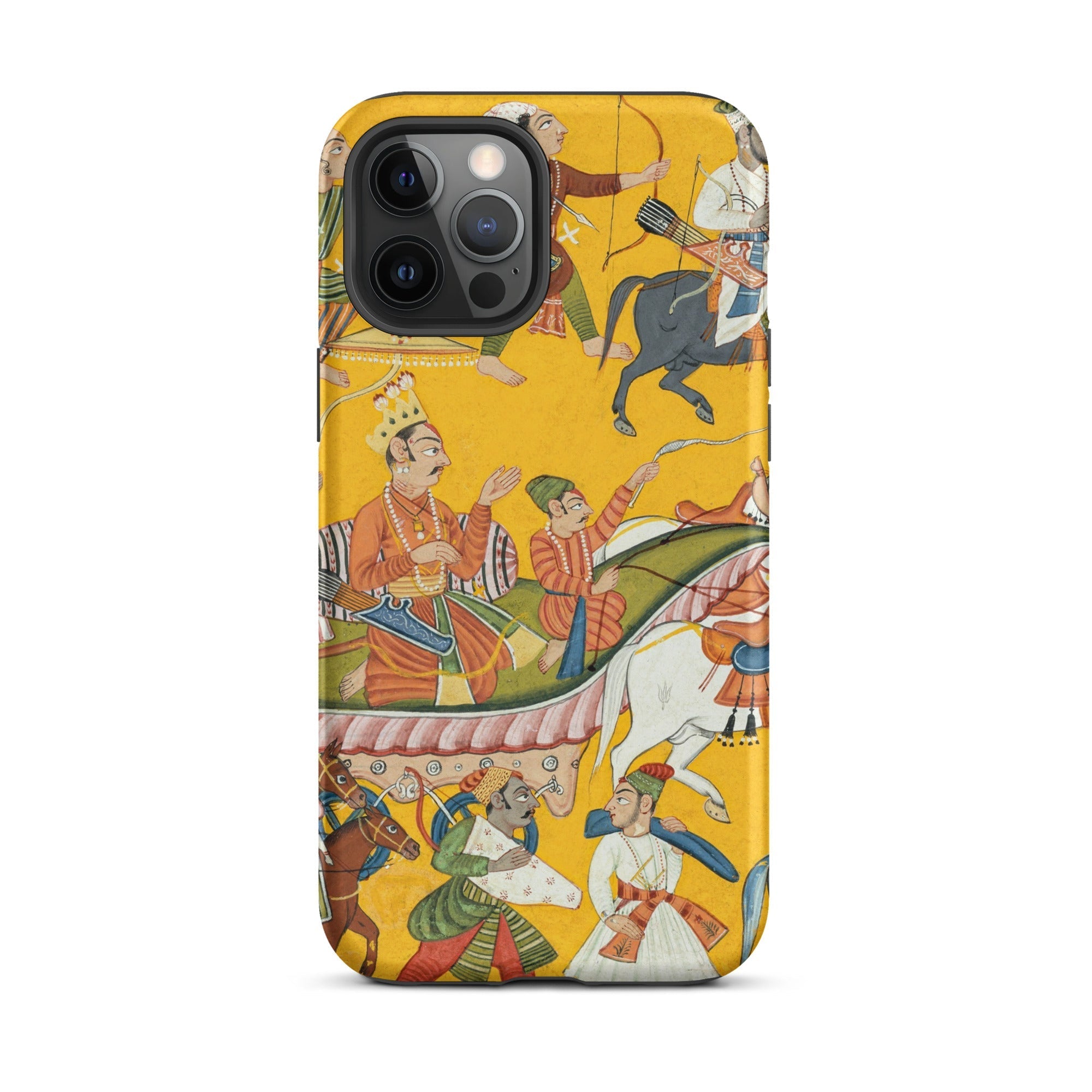 King Dasaratha Proceeds to Rama’s Wedding Shangri Ramayana Iphone Case, 12 Pro Max / Matte, Phone Case Historical Scene