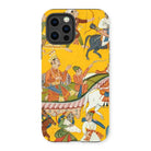King Dasaratha Proceeds to Rama’s Wedding - Shangri Ramayana Iphone Case, 13 Pro / Matte, Phone Case Traditional Indian Miniature Painting