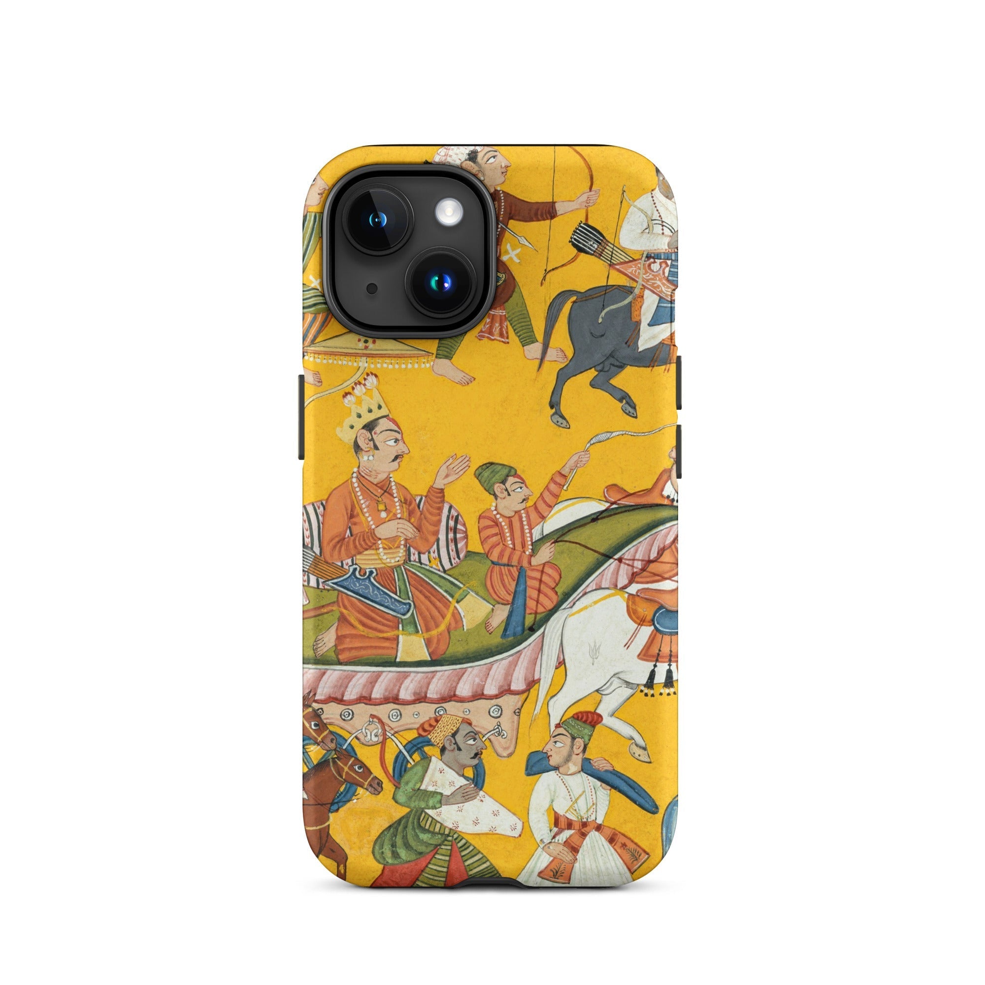 King Dasaratha Proceeds to Rama’s Wedding Shangri Ramayana Iphone Case, 15 / Matte, Phone Case Historical Scene