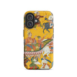 King Dasaratha Proceeds to Rama’s Wedding - Shangri Ramayana Iphone Case, 16 / Matte, Phone Case Indian Art