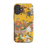 King Dasaratha Proceeds to Rama’s Wedding - Shangri Ramayana Iphone Case, 16 Plus / Matte, Phone Case Historical Painting