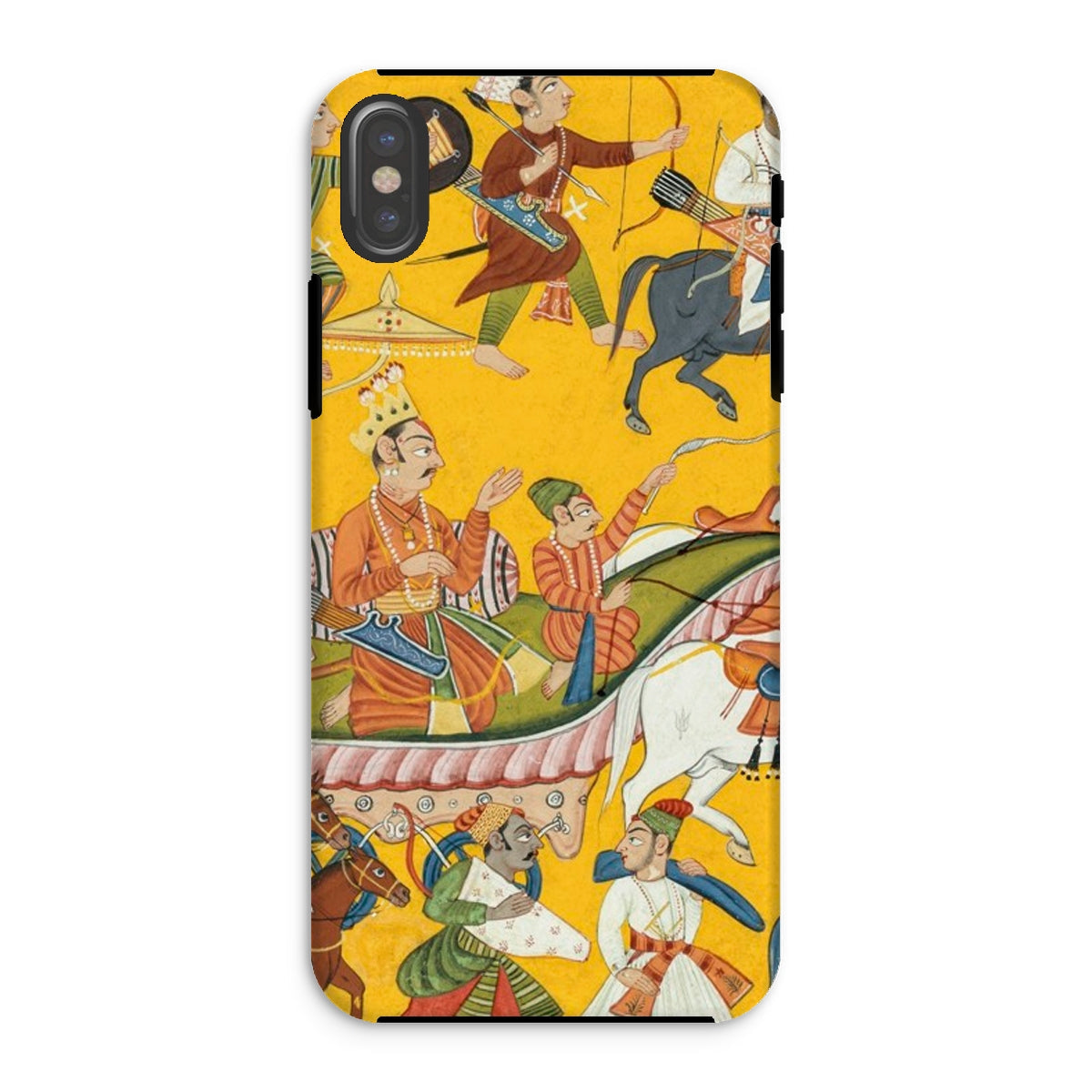 King Dasaratha Proceeds to Rama’s Wedding Shangri Ramayana Iphone Case, Xs / Matte, Phone Case Traditional Indian Miniature Painting