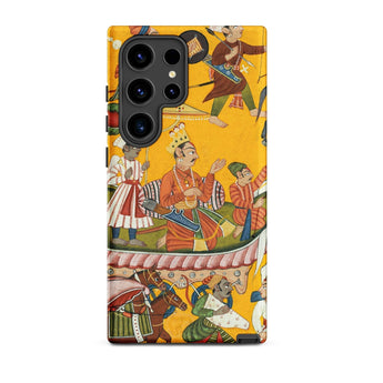 King Dasaratha Proceeds to Rama’s Wedding - Shangri Ramayana Phone Case Samsung Galaxy S24 Ultra / Matte Vibrant Yellow Phone Case