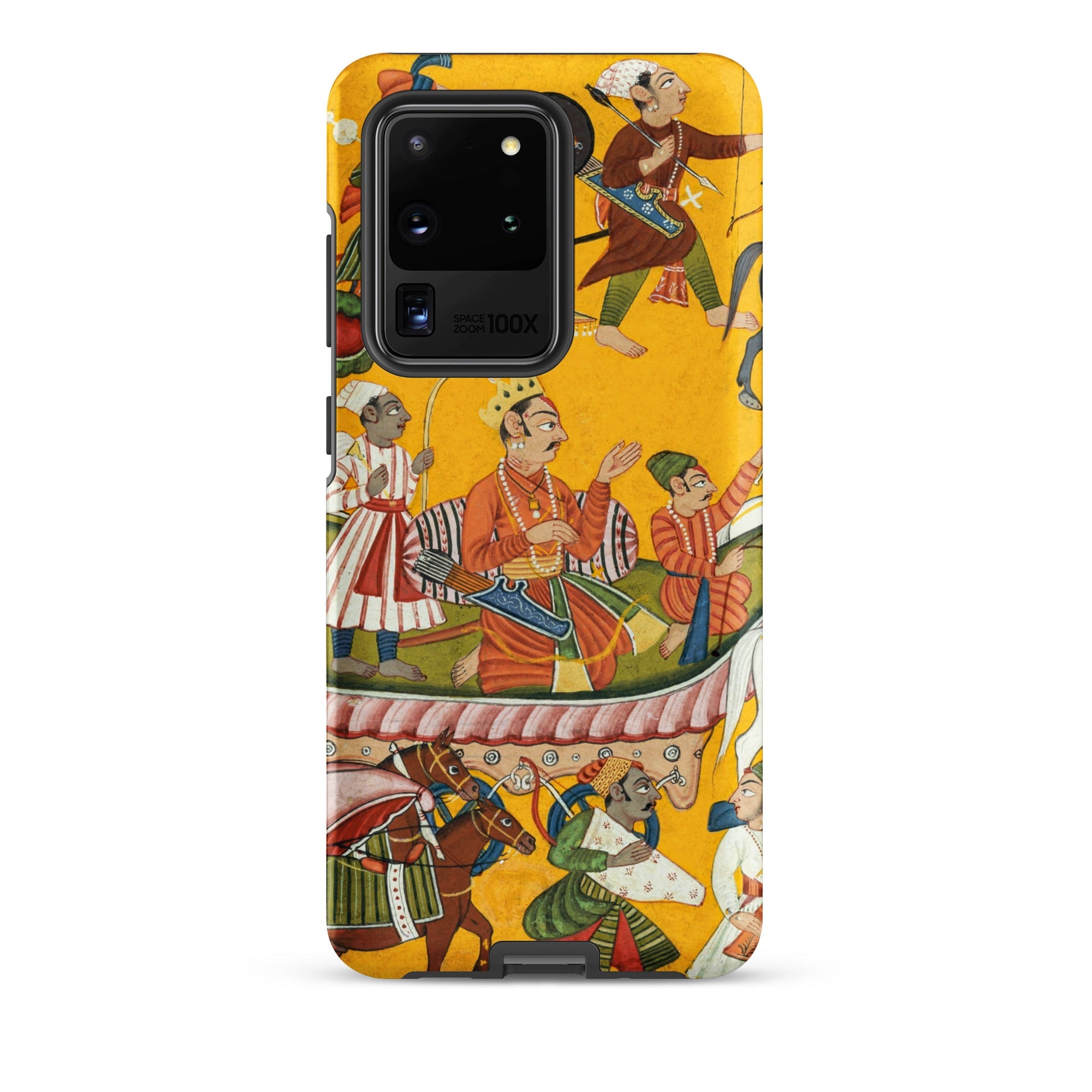 King Dasaratha Proceeds to Rama’s Wedding Shangri Ramayana Samsung Case, Galaxy S20 Ultra / Matte, Yellow Phone Case Detailed Colorful