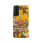 King Dasaratha Proceeds to Rama’s Wedding Shangri Ramayana Samsung Case, Galaxy S21 / Matte, Smartphone Case Vibrant Yellow Background