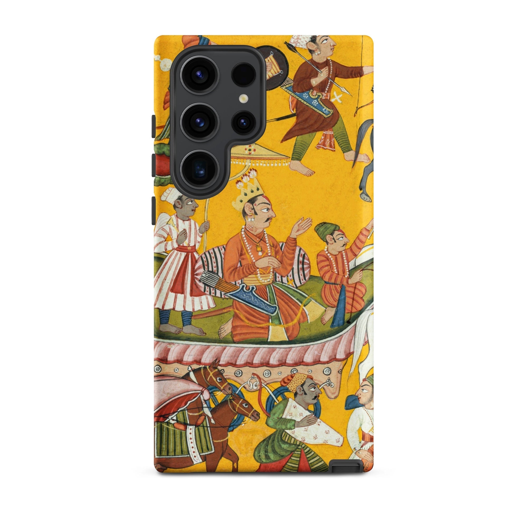 King Dasaratha Proceeds to Rama’s Wedding Shangri Ramayana Samsung Case, Galaxy S23 Ultra / Matte, Phone Case Vibrant Traditional Indian
