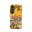 King Dasaratha Proceeds to Rama’s Wedding Shangri Ramayana Samsung Case, Galaxy S25 / Matte, Yellow Phone Case Adorned Intricate Colorful