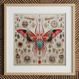 King Dom Beetle - Impression d'art sur la taxonomie des insectes extraterrestres, 12x12’’ / 31x31cm / Cadre naturel / Passe-partout de 2’’, Affiches, Impressions et Œuvres visuelles, Toby