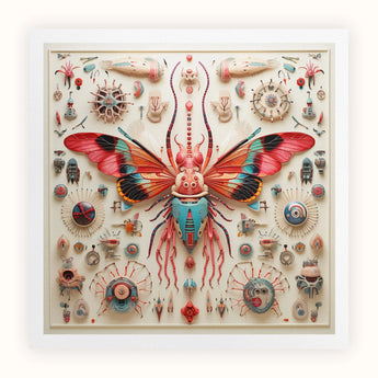 King Dom Beetle - Alien Insect Taxonomy Art Print / Canvas, King Dom Beetle, Alien Species Taxonomy, Xenoentomological Artistry