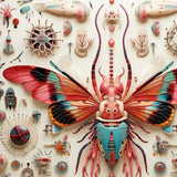 King Dom Beetle - Alien Insect Taxonomy Art Print / Canvas, King Dom Beetle, Alien Species Taxonomy, Xenoentomological Artistry