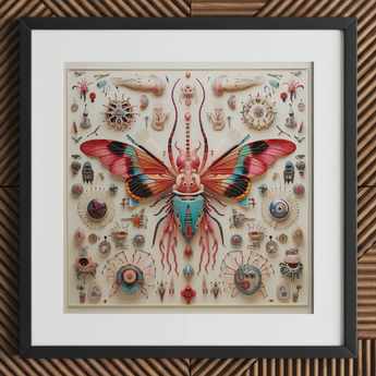 King Dom Beetle - Alien Insect Taxonomy Art Print / Canvas, King Dom Beetle, Alien Species Taxonomy, Xenoentomological Artistry