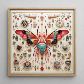 King Dom Beetle - Alien Insect Taxonomy Art Print / Canvas, King Dom Beetle, Alien Species Taxonomy, Xenoentomological Artistry