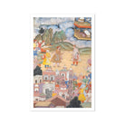 King Sal Visits Kala Yavana Harivamsa Art Print, 20x30’’ / 51x76cm / Unframed, Mughal Style Painting