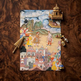 Vibrant Intricately Detailed Mughal-era Miniature Painting Royal Procession King Sal Strides, Kala Yavana, Harivamsa Art Print