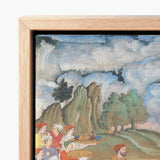 Framed Mughal-style Painting Vibrant Outdoor Figures Traditional Attire King Sal Strides, Kala Yavana, Harivamsa Art Print