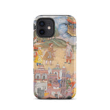 King Sal Visits Kala Yavana - Harivamsa Iphone Case, 12 / Matte, Phone Case Historical Painting