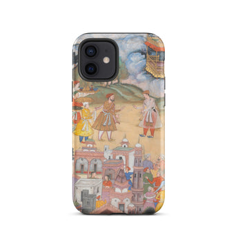 King Sal Visits Kala Yavana - Harivamsa Iphone Case, 12 / Matte, Phone Case Historical Painting