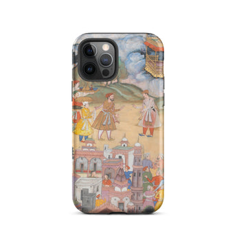 King Sal Visits Kala Yavana - Harivamsa Iphone Case, 12 Pro / Matte, Iphone Case Historical Artwork