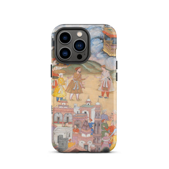 King Sal Visits Kala Yavana - Harivamsa Iphone Case, 13 Pro / Matte, Phone Case Historical Scene
