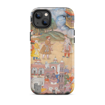King Sal Visits Kala Yavana - Harivamsa Iphone Case, 14 Plus / Matte, Phone Case Mughal Painting