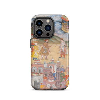 King Sal Visits Kala Yavana - Harivamsa Iphone Case, 14 Pro / Matte, Phone Case Historical Artwork