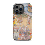 King Sal Visits Kala Yavana - Harivamsa Iphone Case, 14 Pro Max / Matte, Phone Case Historical Painting