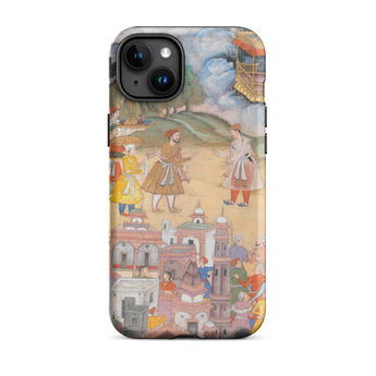 King Sal Visits Kala Yavana - Harivamsa Iphone Case, 15 Plus / Matte, Phone Case Historical Painting