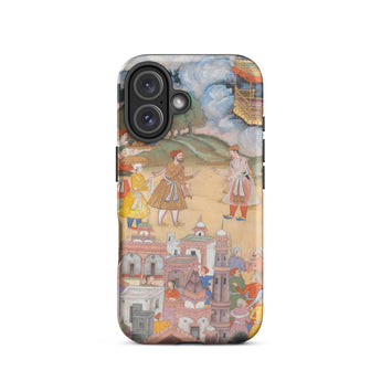 King Sal Visits Kala Yavana - Harivamsa Iphone Case, 16 / Matte, Phone Case Historical Artwork
