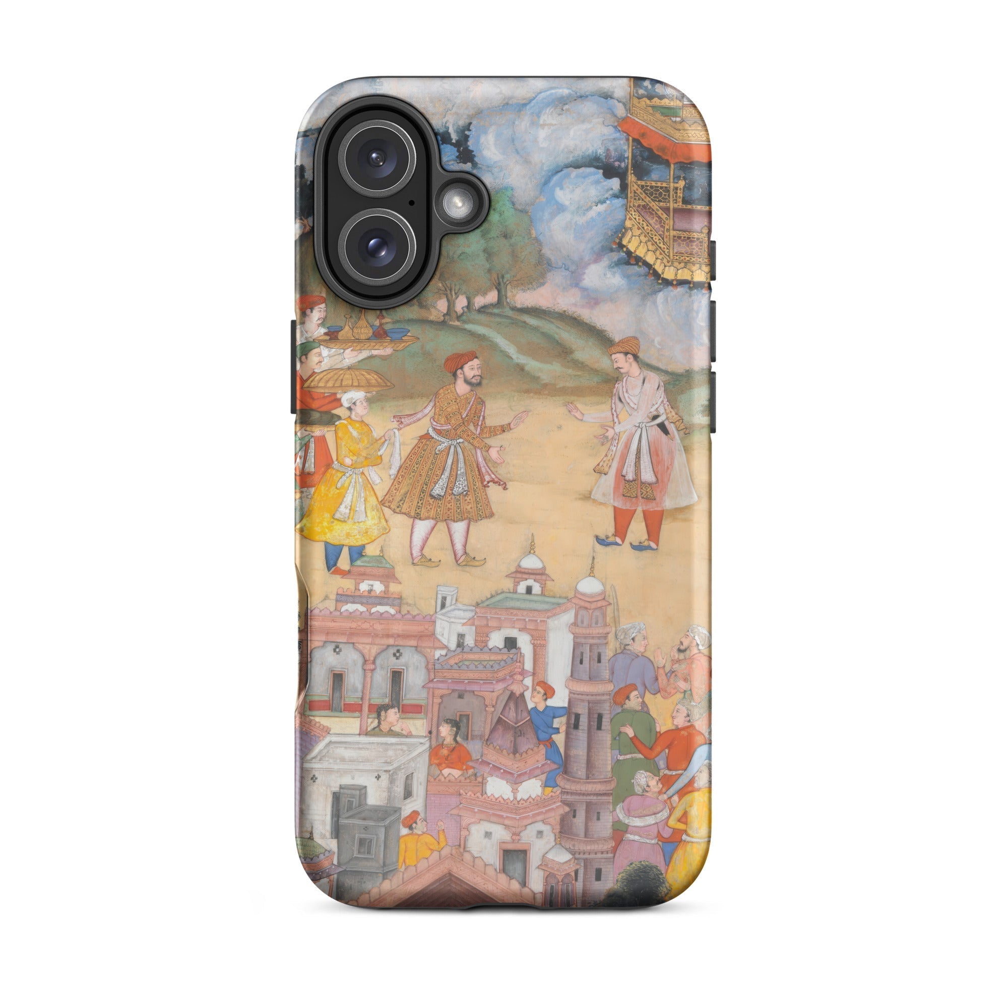 King Sal Visits Kala Yavana Harivamsa Iphone Case, 16 Plus / Matte, Phone Case Historical Painting