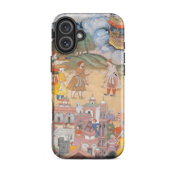 King Sal Visits Kala Yavana - Harivamsa Iphone Case, 16 Plus / Matte, Phone Case Historical Painting