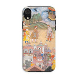 King Sal Visits Kala Yavana - Harivamsa Iphone Case, Xr / Matte, Phone Case Traditional Indian Miniature Painting Artwork