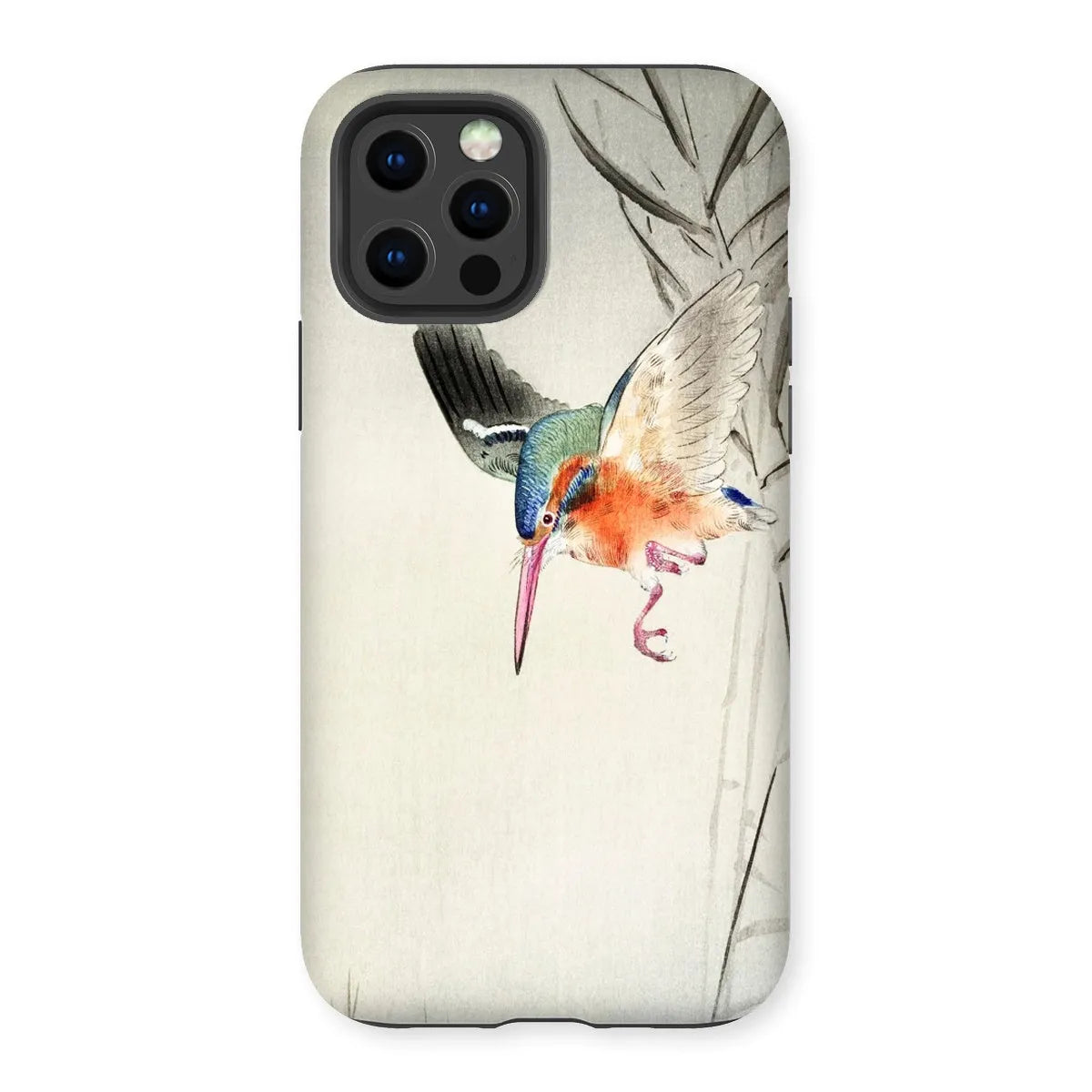Kingfisher Hunting - Kachōe Bird Art Phone Case - Ohara Koson - Iphone 12 Pro / Matte - Mobile Phone Cases - Aesthetic
