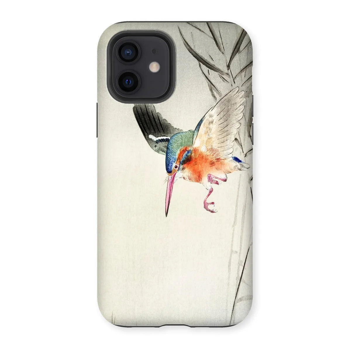 Kingfisher Hunting - Kachōe Bird Art Phone Case - Ohara Koson - Iphone 12 / Matte - Mobile Phone Cases - Aesthetic Art