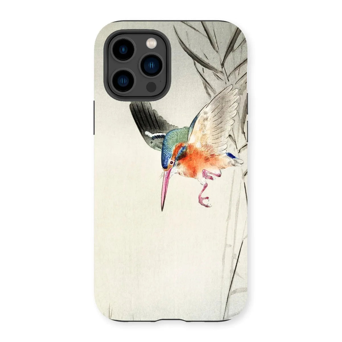 Kingfisher Hunting - Kachōe Bird Art Phone Case - Ohara Koson - Iphone 14 Pro / Matte - Mobile Phone Cases - Aesthetic