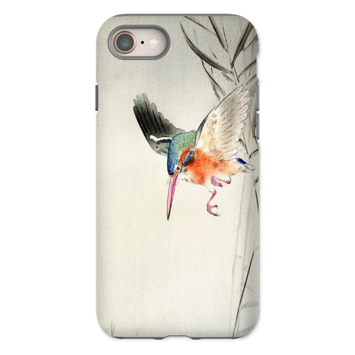 Kingfisher Hunting - Kachōe Bird Art Phone Case - Ohara Koson - Iphone 8 / Matte - Mobile Phone Cases - Aesthetic Art