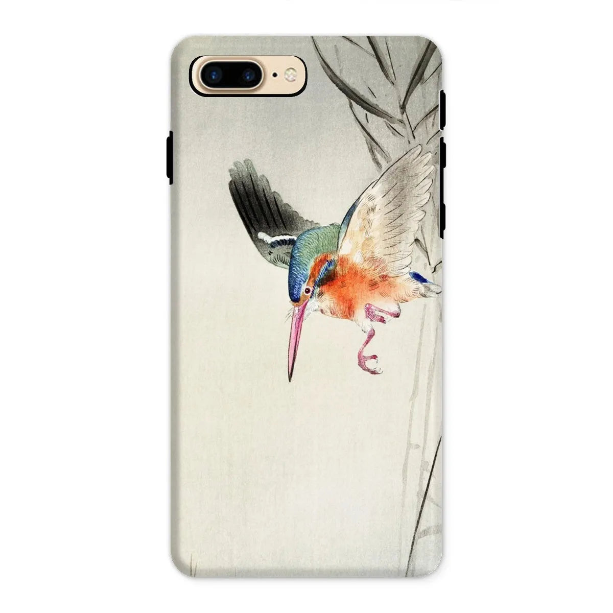 Kingfisher Hunting - Kachōe Bird Art Phone Case - Ohara Koson - Iphone 8 Plus / Matte - Mobile Phone Cases - Aesthetic