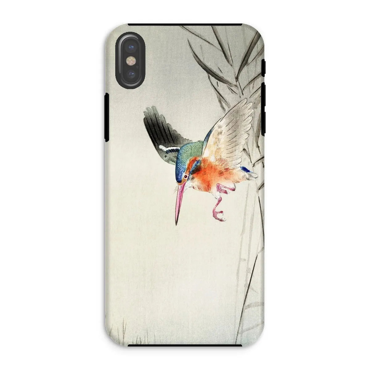 Kingfisher Hunting - Kachōe Bird Art Phone Case - Ohara Koson - Iphone Xs / Matte - Mobile Phone Cases - Aesthetic Art