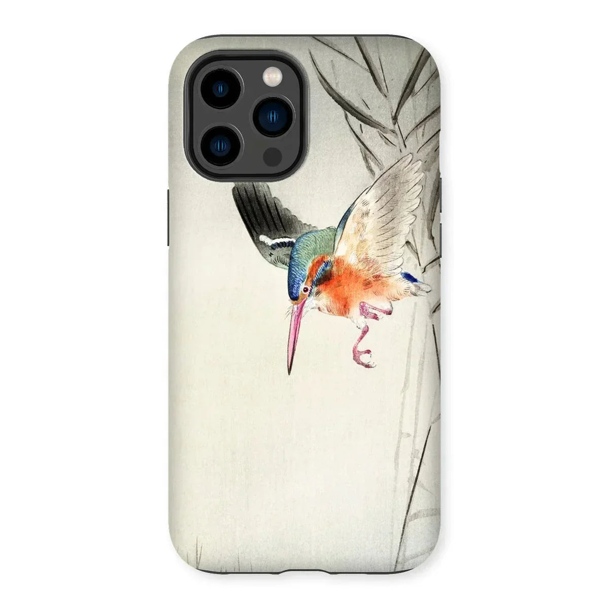 Kingfisher Hunting - Ohara Koson Bird Art Iphone Case, 14 Pro Max / Matte, Iphone Case Colorful Kingfisher Bird Flight