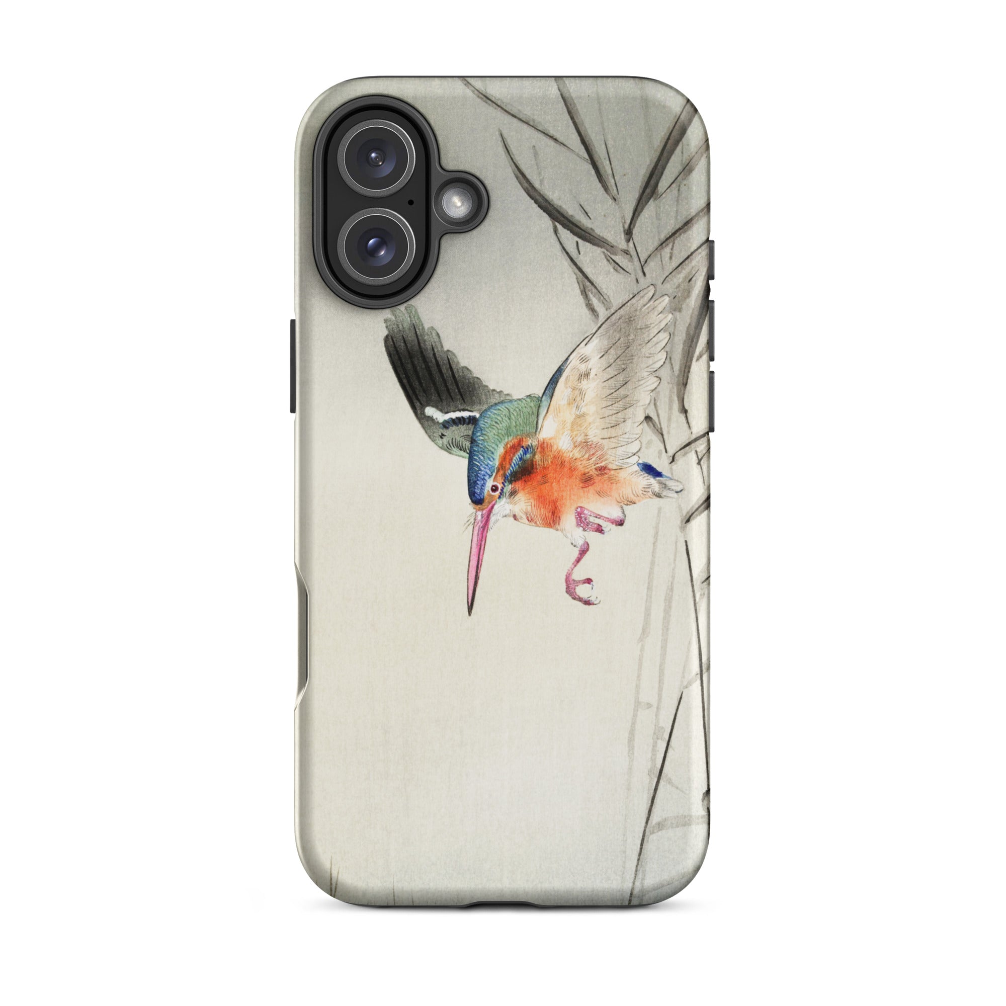 Kingfisher Hunting Ohara Koson Bird Art Iphone Case, 16 Plus / Matte, Phone Case Bird Design