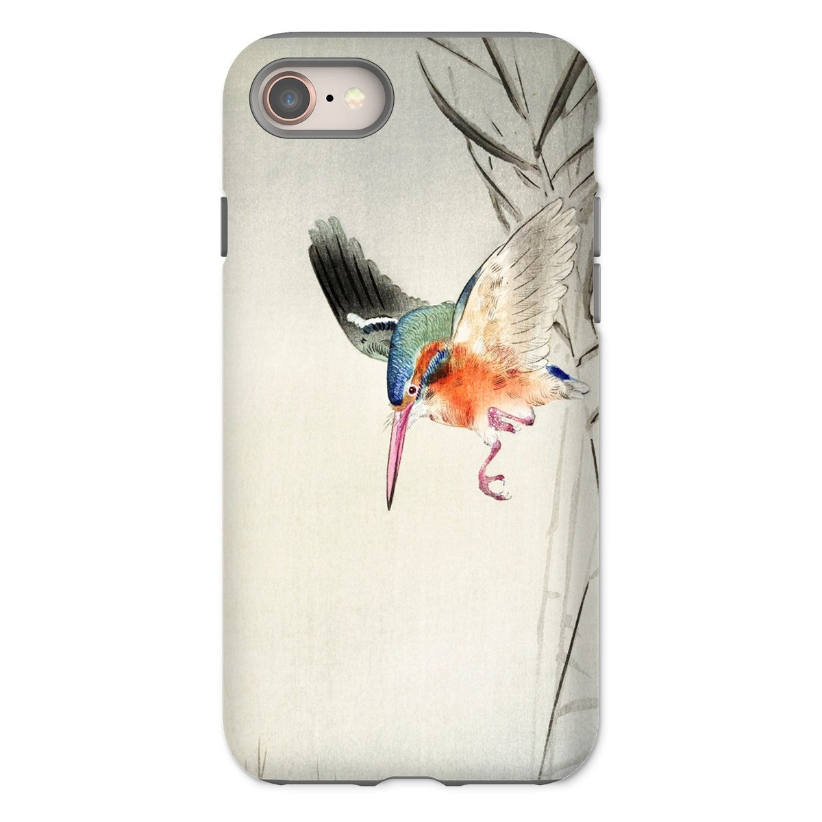 Kingfisher Hunting Ohara Koson Bird Art Iphone Case, 8 / Matte, Phone Case Colorful Hummingbird Illustration