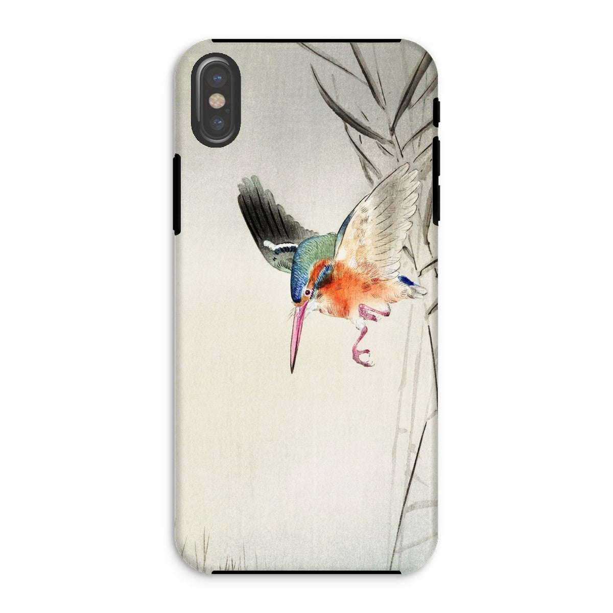 Kingfisher Hunting Ohara Koson Bird Art Iphone Case, Xs / Matte, Phone Case Colorful Kingfisher Bird Flight