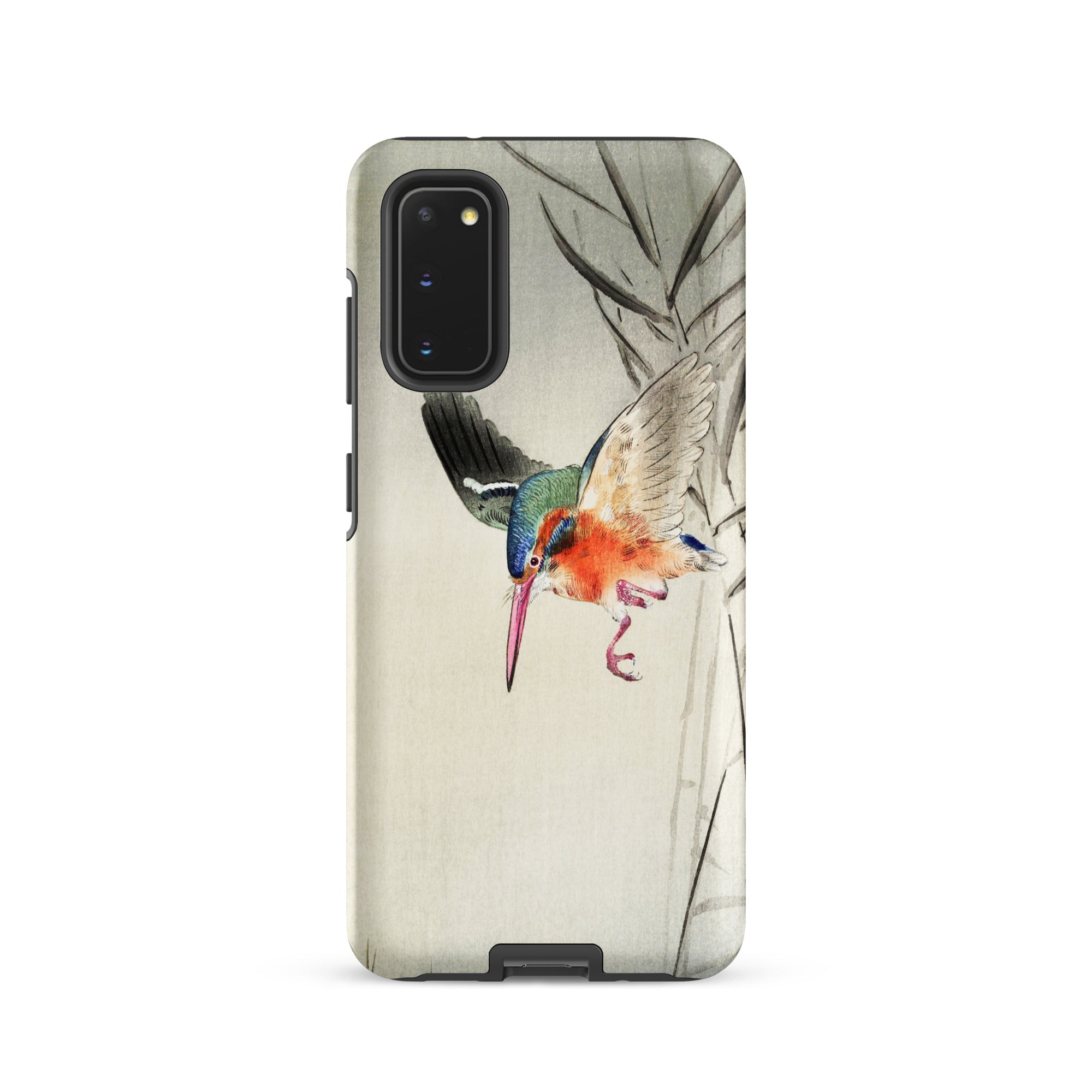 Kingfisher Hunting Ohara Koson Bird Art Samsung Case, Galaxy S20 / Matte, Smartphone Case Vibrant Kingfisher Bird Illustration Light