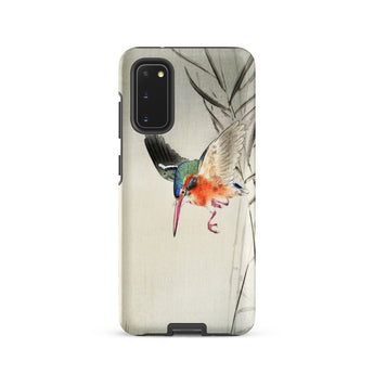 Kingfisher Hunting - Ohara Koson Bird Art Samsung Case, Galaxy S20 / Matte, Smartphone Case Vibrant Kingfisher Bird Illustration Light