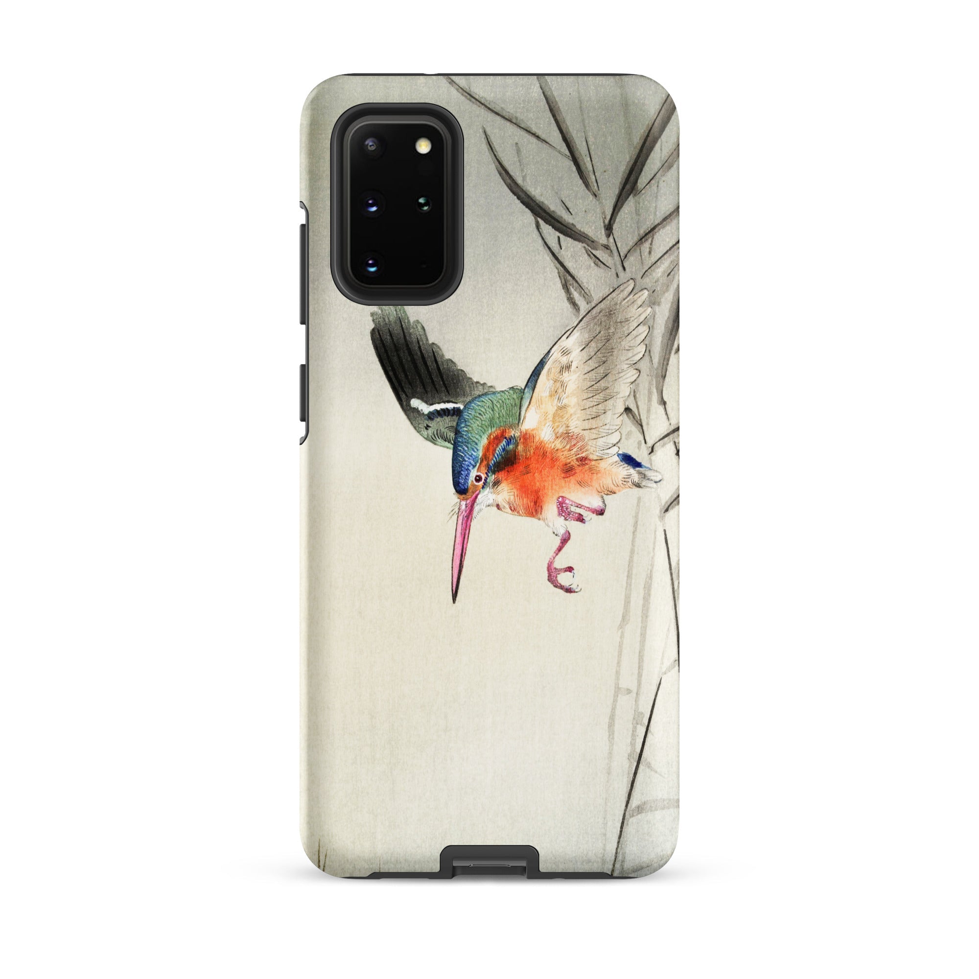 Kingfisher Hunting Ohara Koson Bird Art Samsung Case, Galaxy S20 Plus / Matte, Phone Case Vibrant Kingfisher Bird Illustration