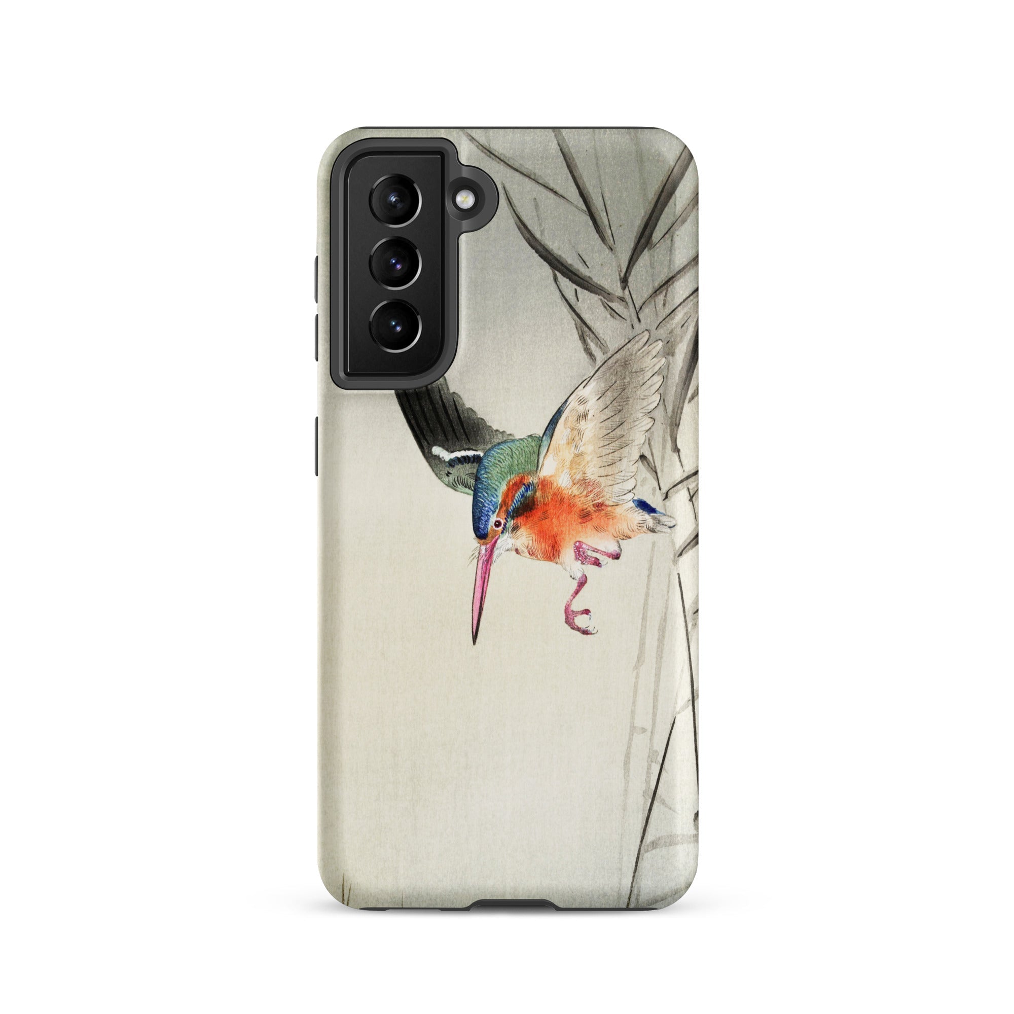 Kingfisher Hunting Ohara Koson Bird Art Samsung Case, Galaxy S21 / Matte, Smartphone Case Kingfisher Illustration