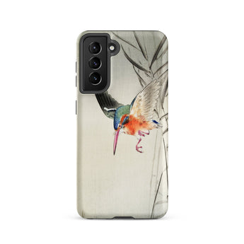 Kingfisher Hunting - Ohara Koson Bird Art Samsung Case, Galaxy S21 / Matte, Smartphone Case Kingfisher Illustration